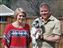 Maisie with part of her new family, Randy and daughter Anna