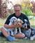 Shawn with Monty, Pippa and Slide