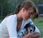 Siobhan and Darby, her favorite pup